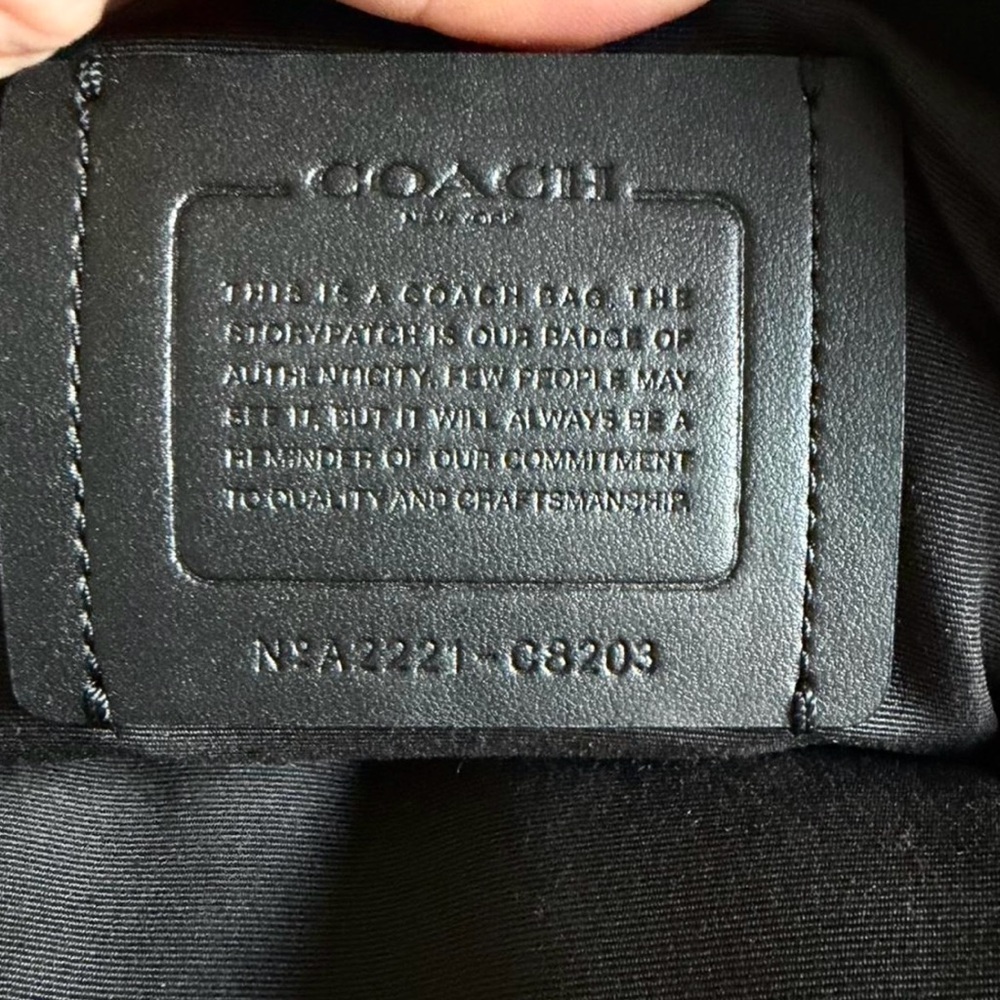 COACH TURNER PACK WITH DREAMY LEAVES PRINT Black/Green - Picture 6 of 7